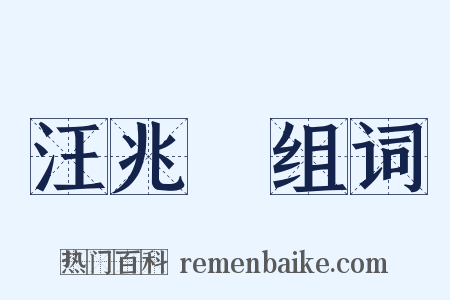 汪兆銘组词是什么意思的图片